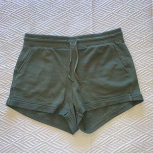 Velocity Green Cotton Athletic Shorts - Size Medium